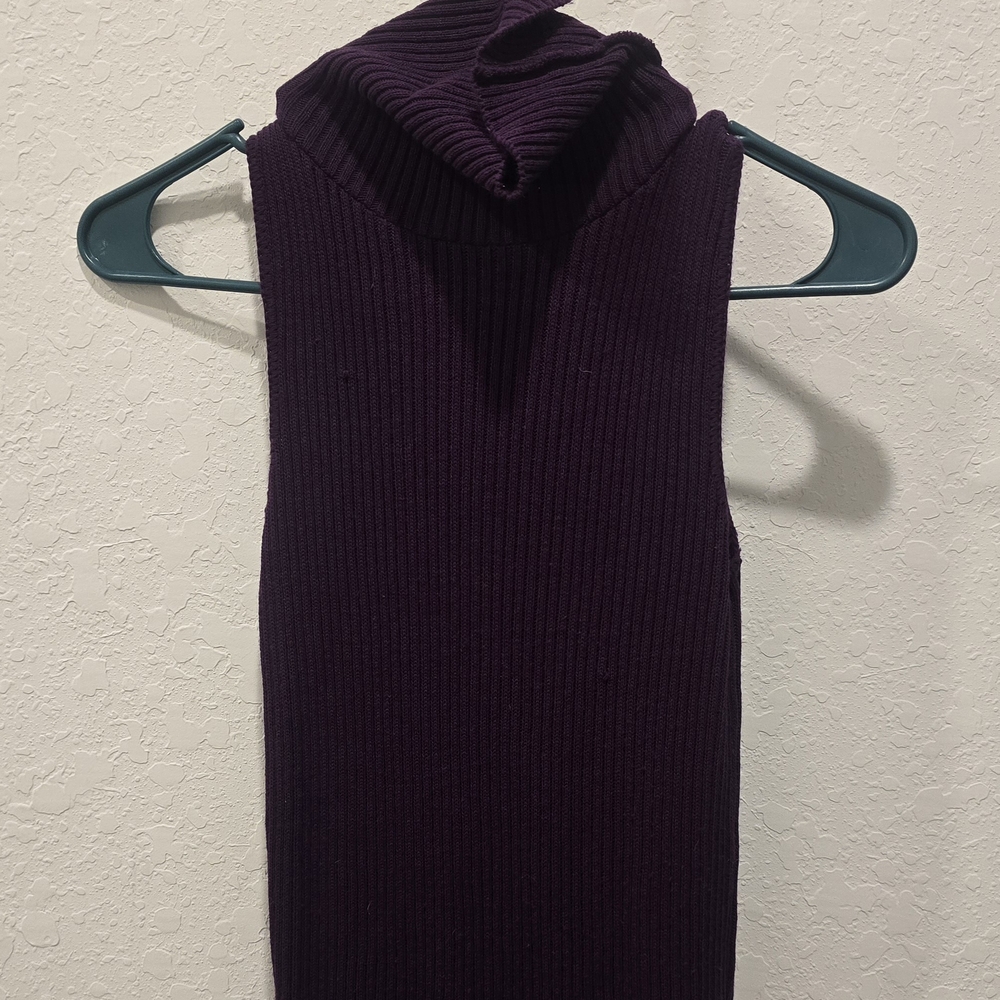 Women's Purple Sleeveless Sweater